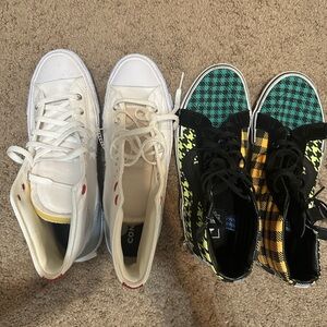 Vans Kids High-Top Sneakers - White and Multicolor